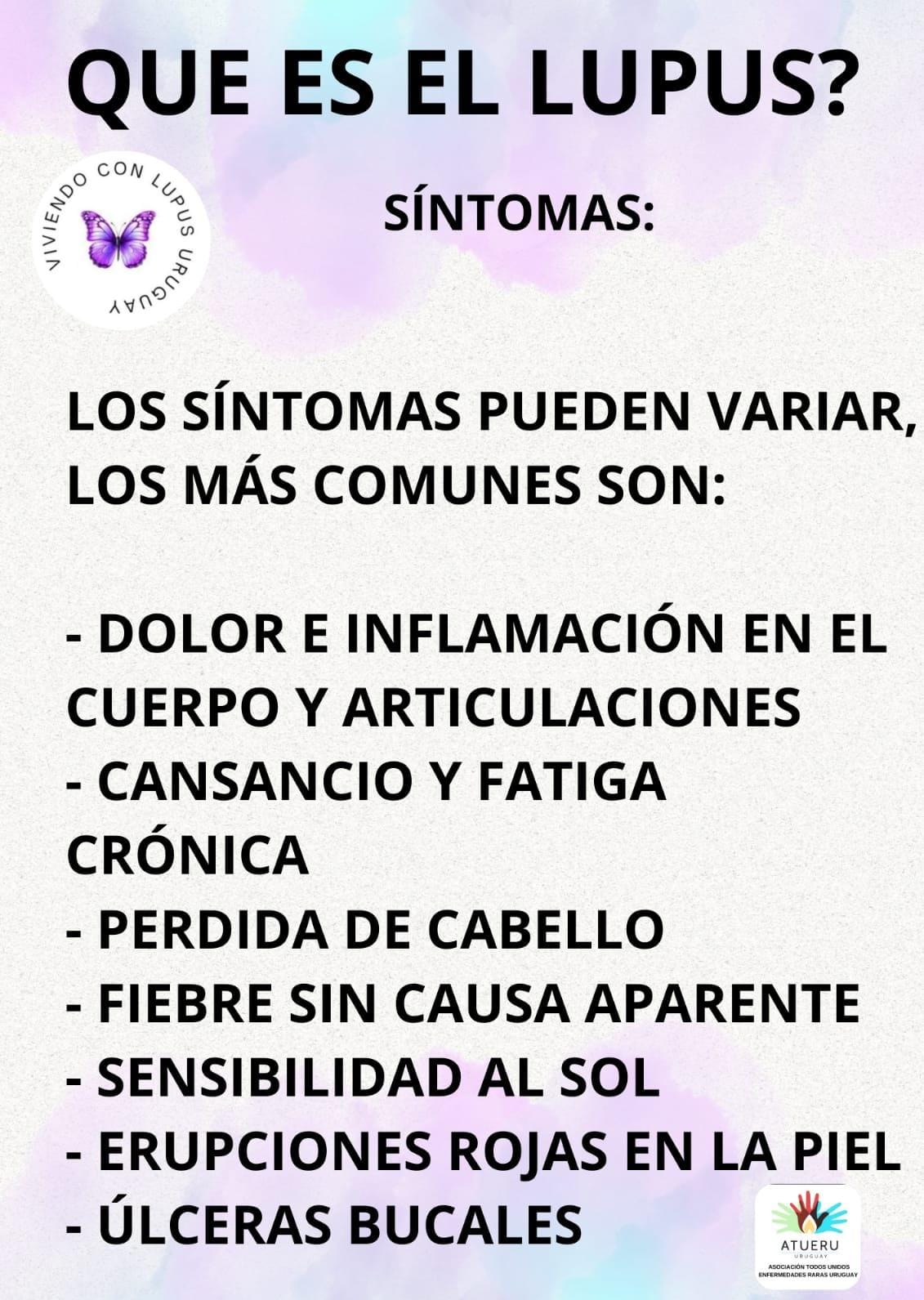 Síntomas más frecuentes del Lupus